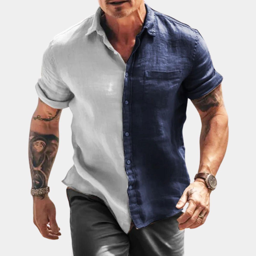 Classic Short Sleeve Men's Linen Shirt