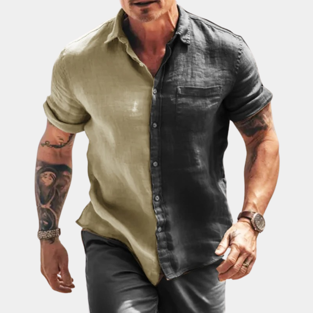 Classic Short Sleeve Men's Linen Shirt