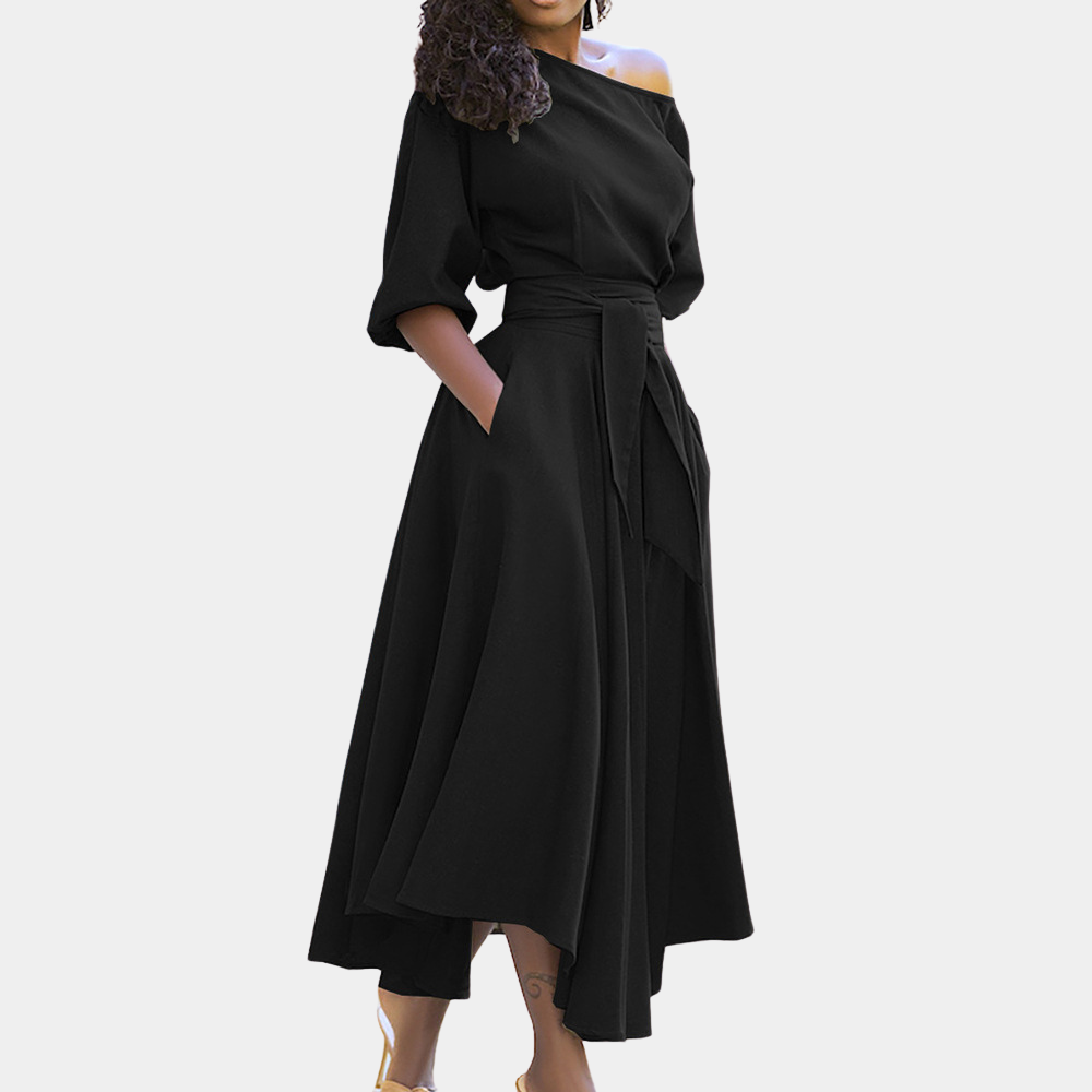 Casual Off Shoulder A-Line Dress for Women