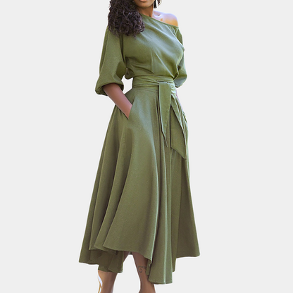 Casual Off Shoulder A-Line Dress for Women