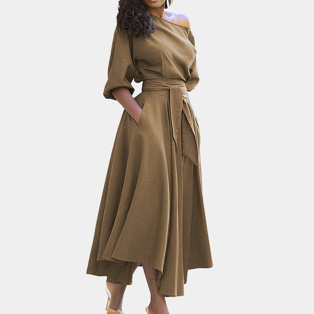 Casual Off Shoulder A-Line Dress for Women