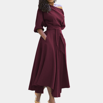 Casual Off Shoulder A-Line Dress for Women - Nocini