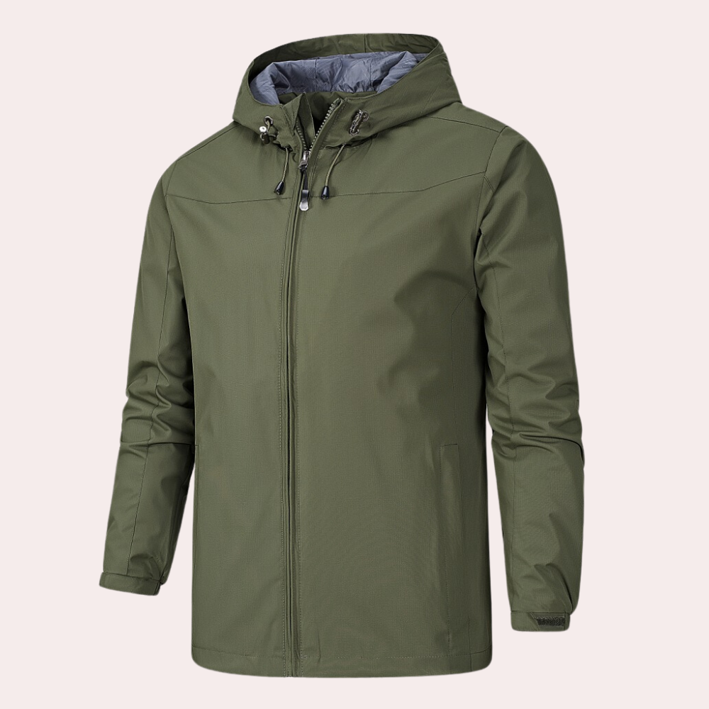 Men's Lightweight Water Resistant Hooded Jacket