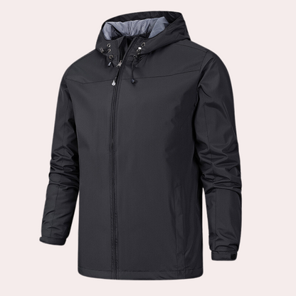 Men's Lightweight Water Resistant Hooded Jacket