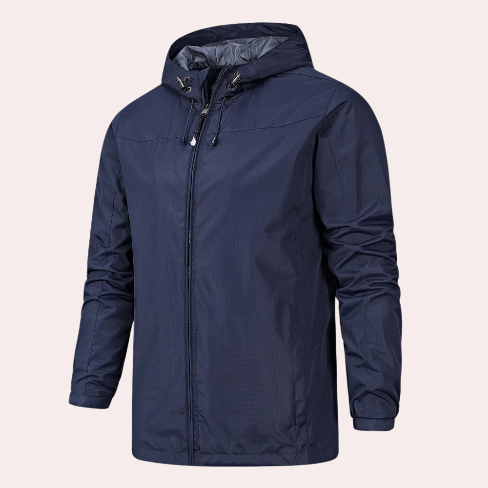 Men's Lightweight Water Resistant Hooded Jacket
