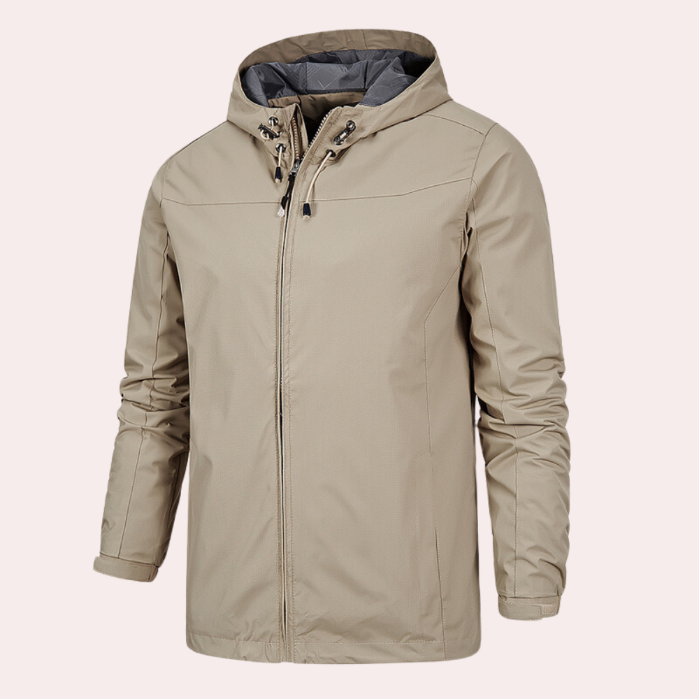 Men's Lightweight Water Resistant Hooded Jacket