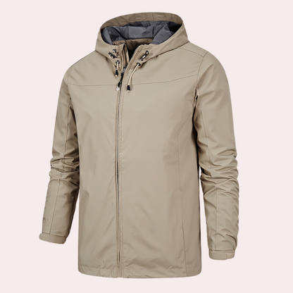 Men's Lightweight Water Resistant Hooded Jacket