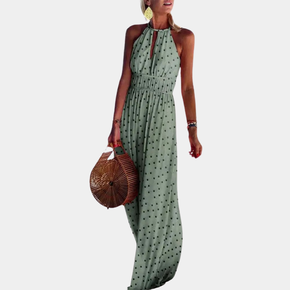 Loose Fit Summer Dress - Strapless Neckline - Slim Waist - Nocini