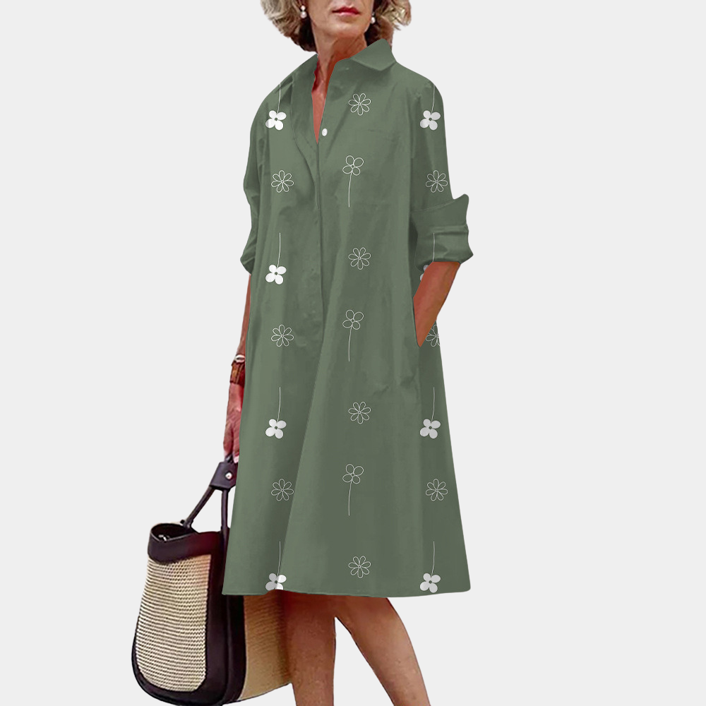 Loose Fit Floral Women's Casual Dress