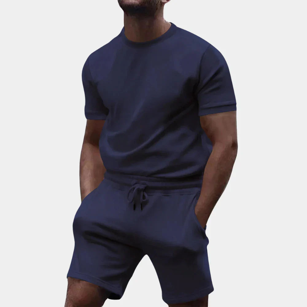 Men's T-Shirt and Shorts Set Comfortable Fit