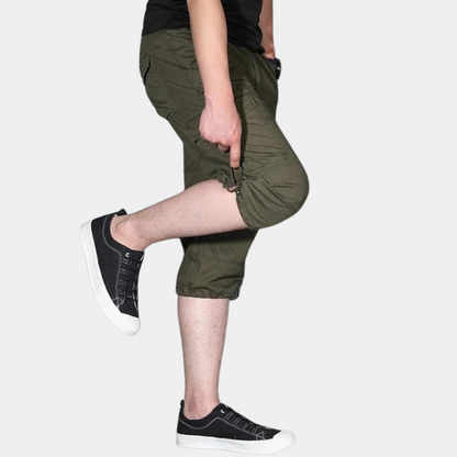 Men's Casual Cargo Pants Relaxed Fit Capri Style