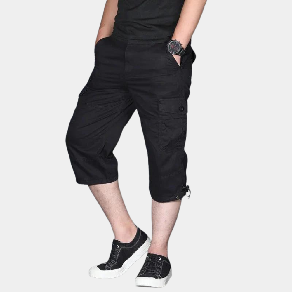 Men's Casual Cargo Pants Relaxed Fit Capri Style