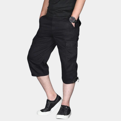 Men's Casual Cargo Pants Relaxed Fit Capri Style