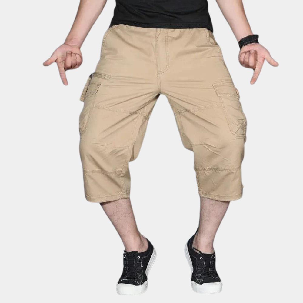 Men's Casual Cargo Pants Relaxed Fit Capri Style