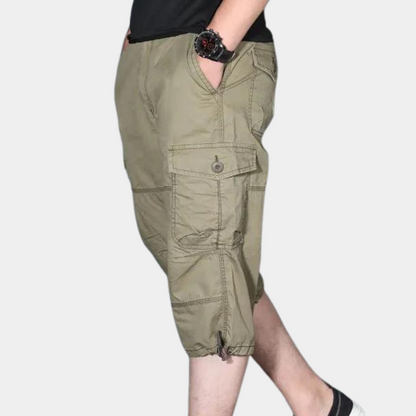 Men's Casual Cargo Pants Relaxed Fit Capri Style