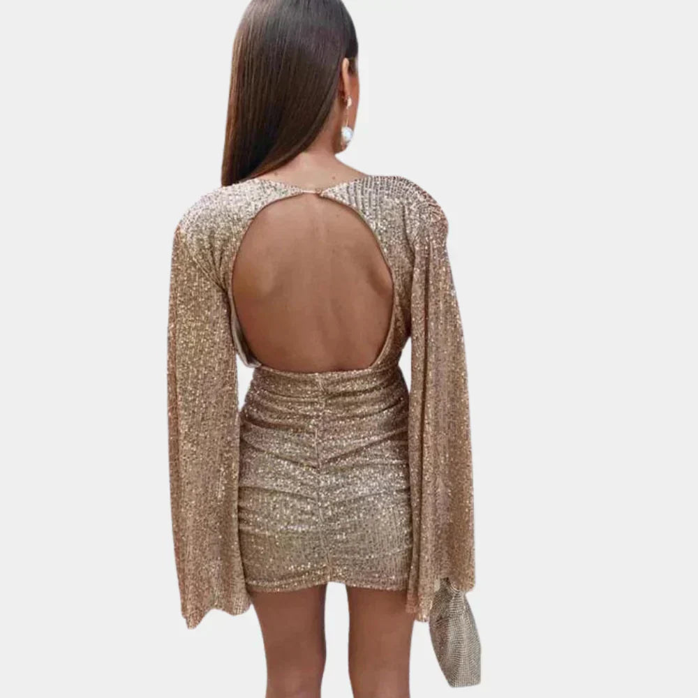 Sparkling Evening Dress with Sequin Details