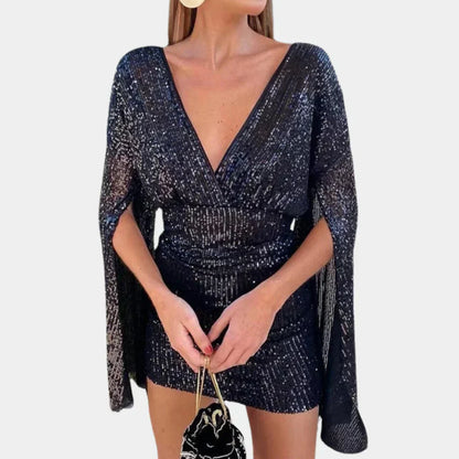 Sparkling Evening Dress with Sequin Details
