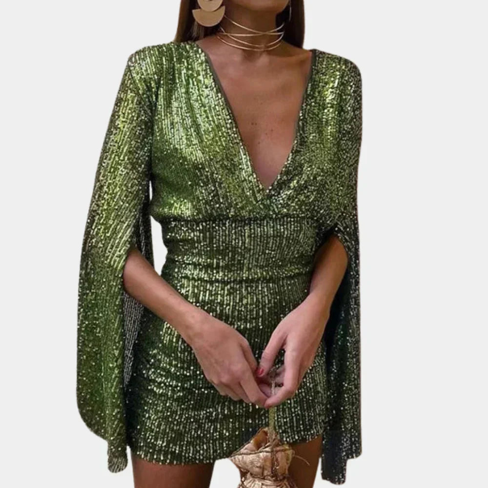 Sparkling Evening Dress with Sequin Details