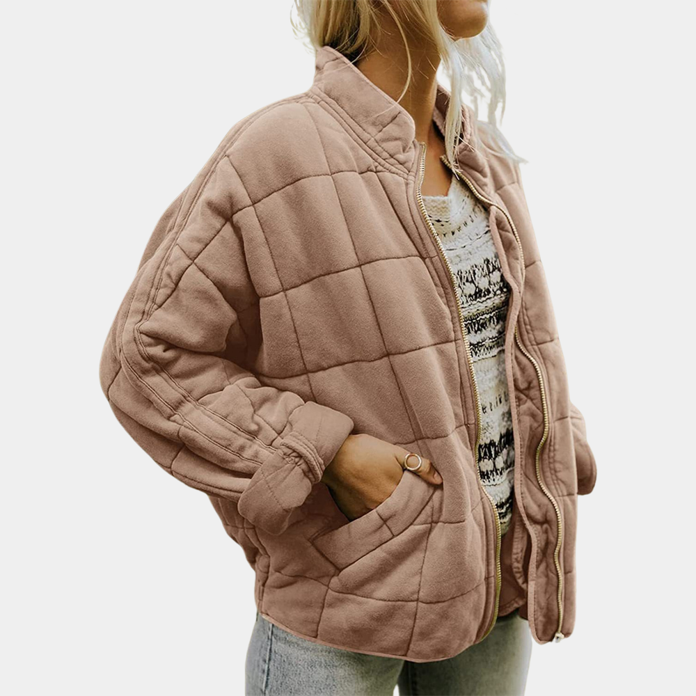 Ladies' Padded Zipper Coat Jacket