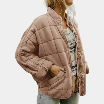 Ladies' Padded Zipper Coat Jacket