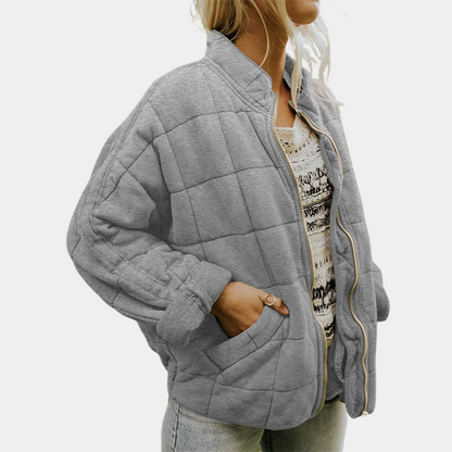 Ladies' Padded Zipper Coat Jacket