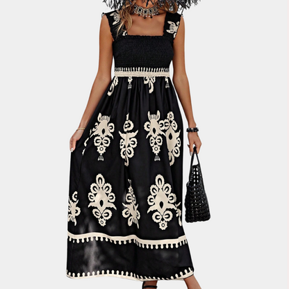 Elegant Sleeveless Maxi Dress - Flowy A-Line Style