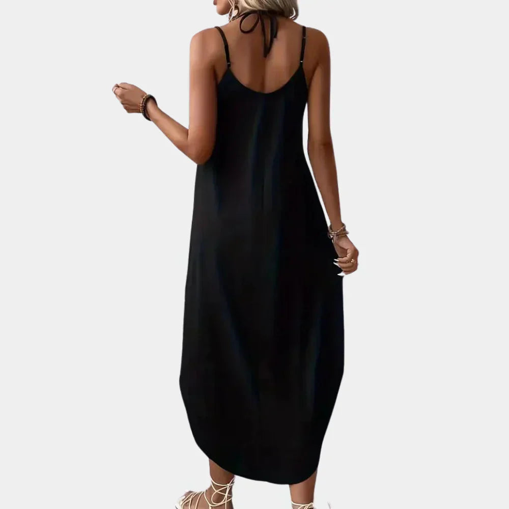 Sleeveless V Neck Summer Dress