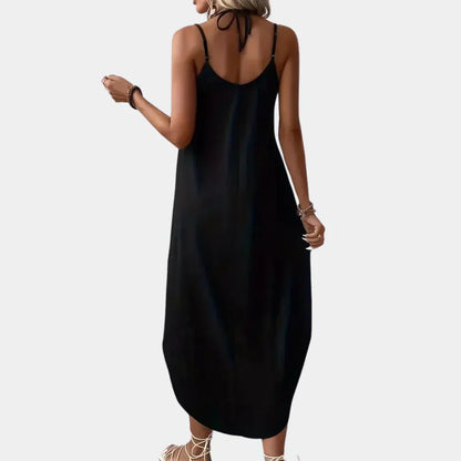 Sleeveless V Neck Summer Dress