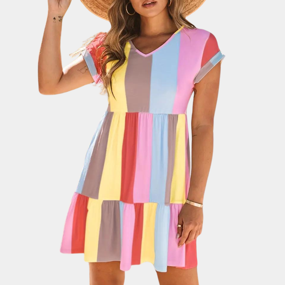 Women's Summer V-Neck A-Line Dress