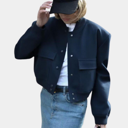 Warm Quilted Bomber Jacket for Women