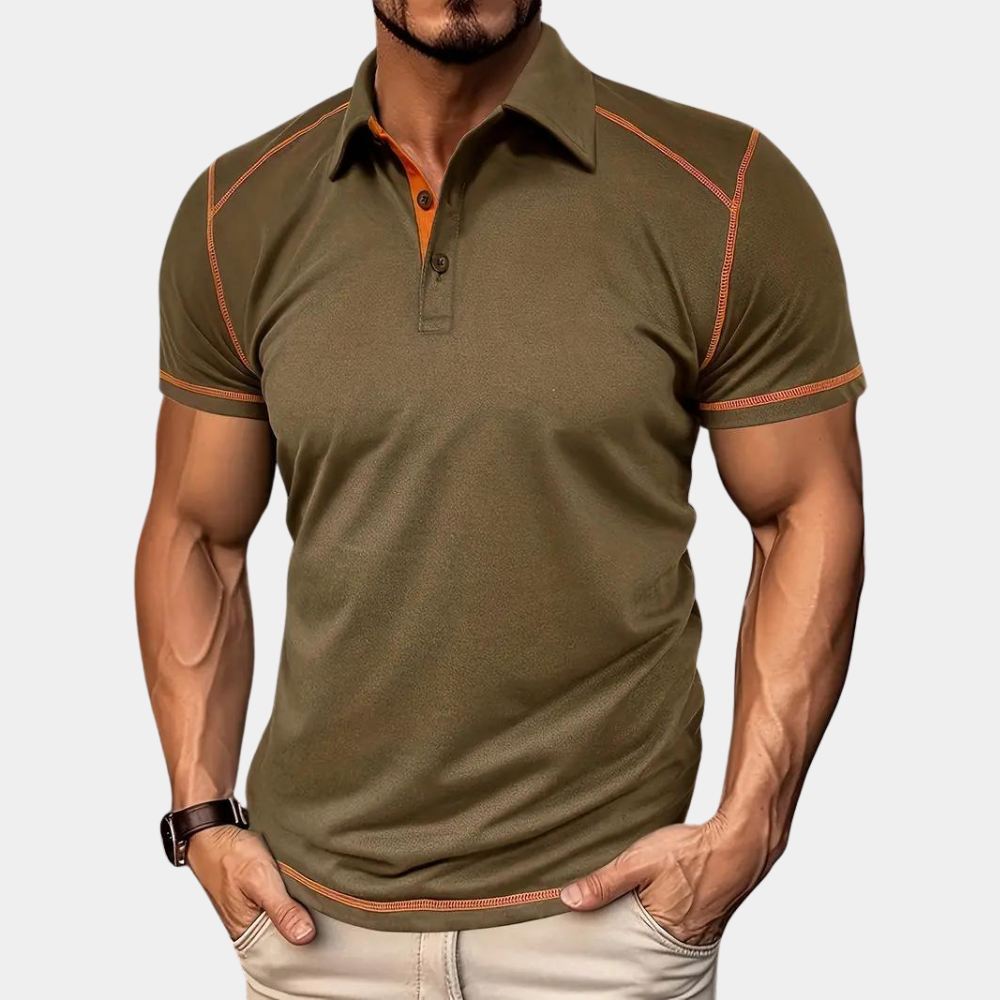 Slim Fit Mens Polo Shirt Soft Short Sleeve