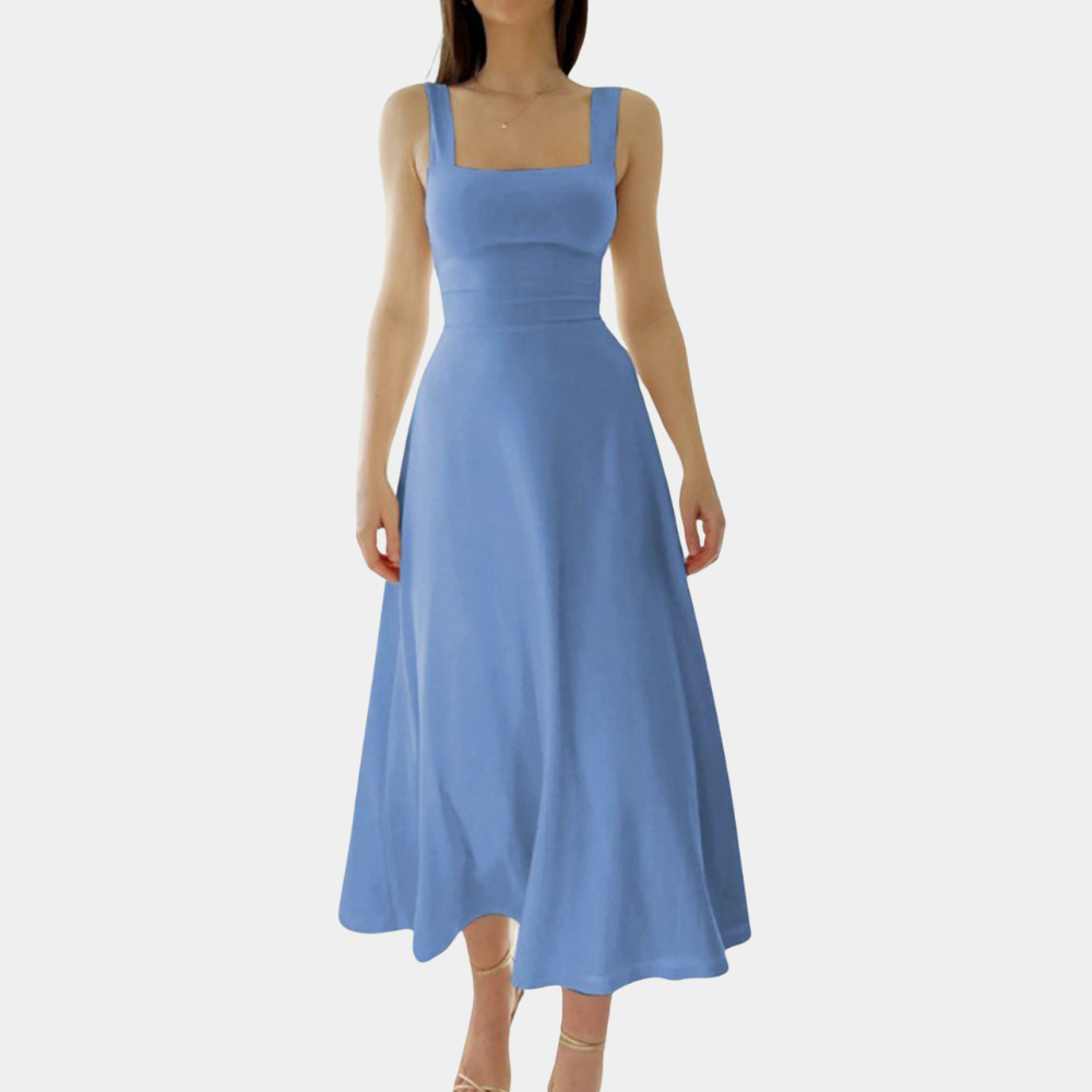 Casual Fit Women's Midi A-Line Dress - Nocini