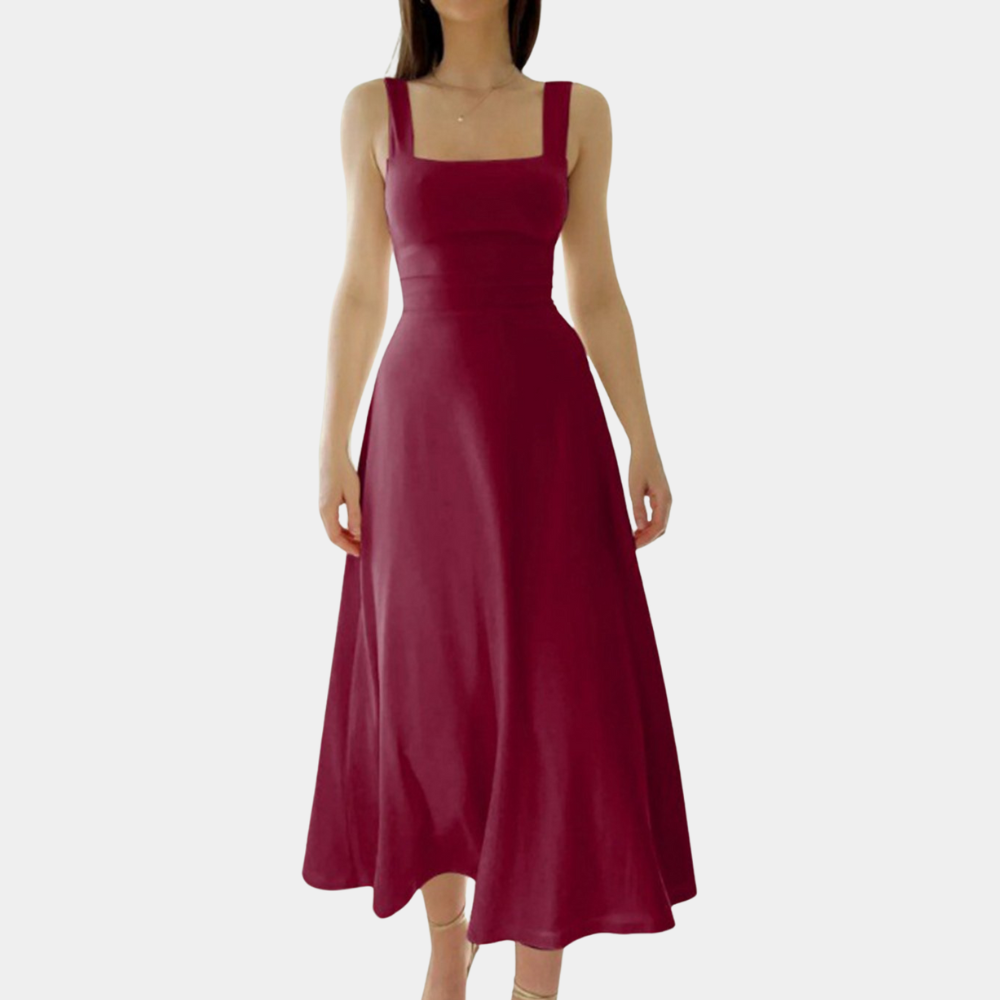 Casual Fit Women's Midi A-Line Dress