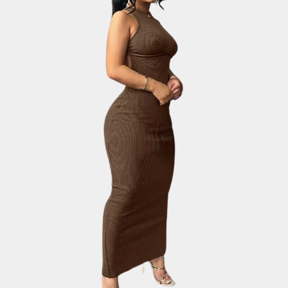 Casual Sleeveless Knit Maxi Dress for Women