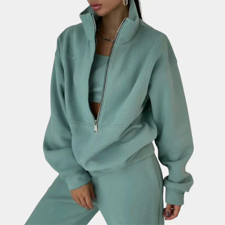 Soft Women's Zip Up Hoodie Jacket - Olytrend