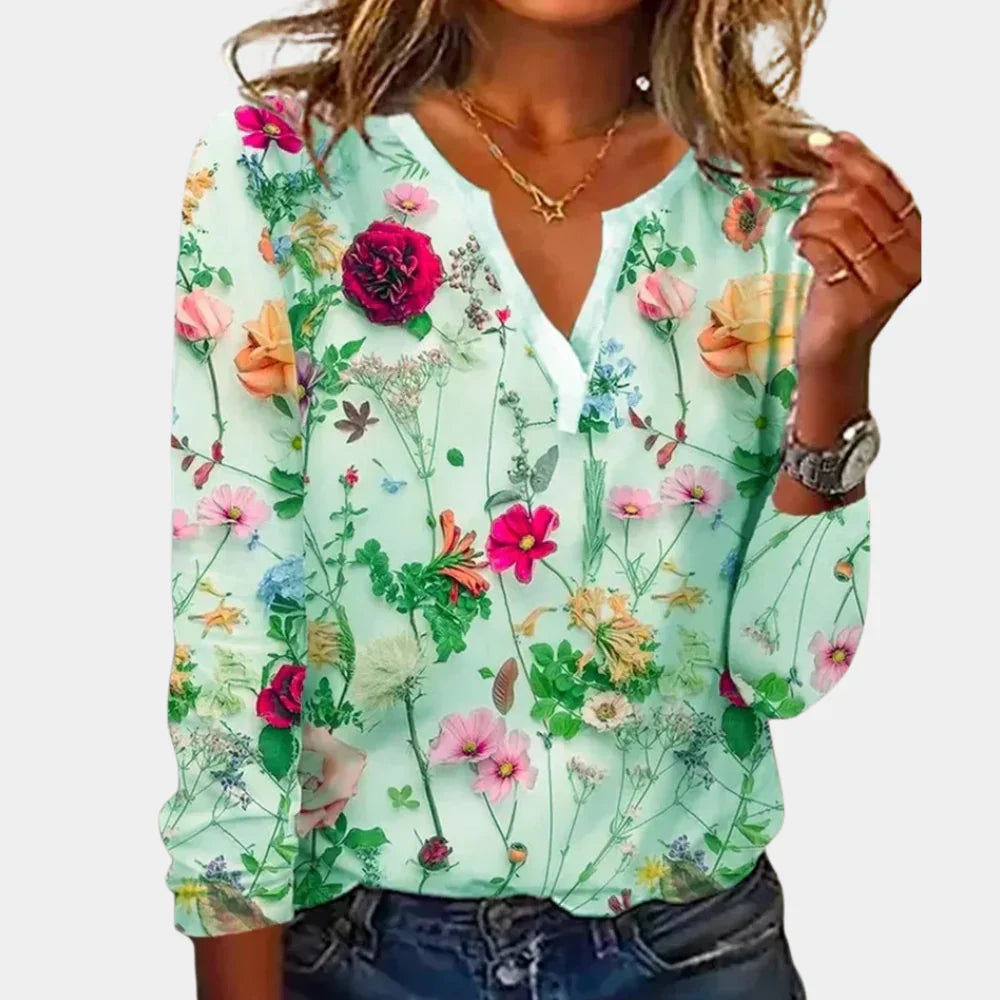 Elegant Blossom Ladies Top - Olytrend