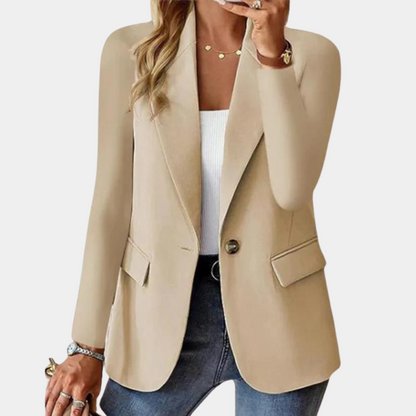 Classic Fit Notched Lapel Blazer Jacket