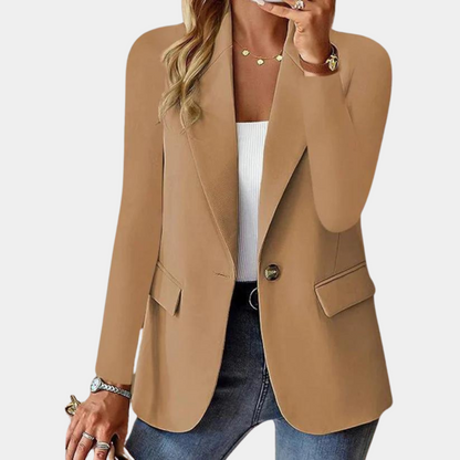 Classic Fit Notched Lapel Blazer Jacket