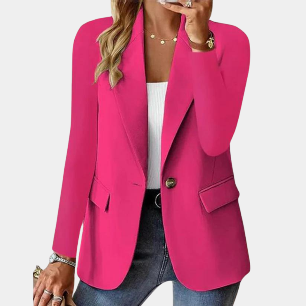 Classic Fit Notched Lapel Blazer Jacket
