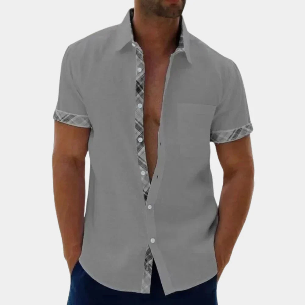 Casual Short Sleeve Men's Shirt Breathable Comfort Fit