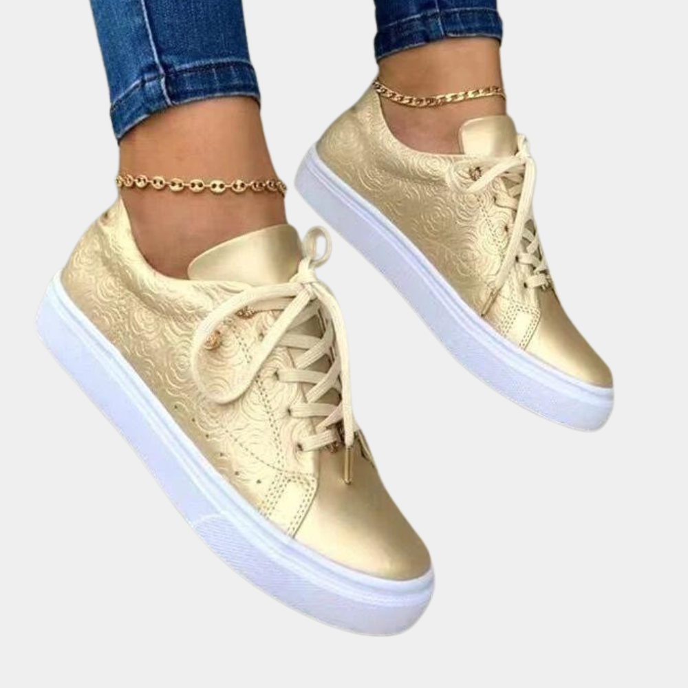 Women's Fashion Sneakers with Lace Up Closure