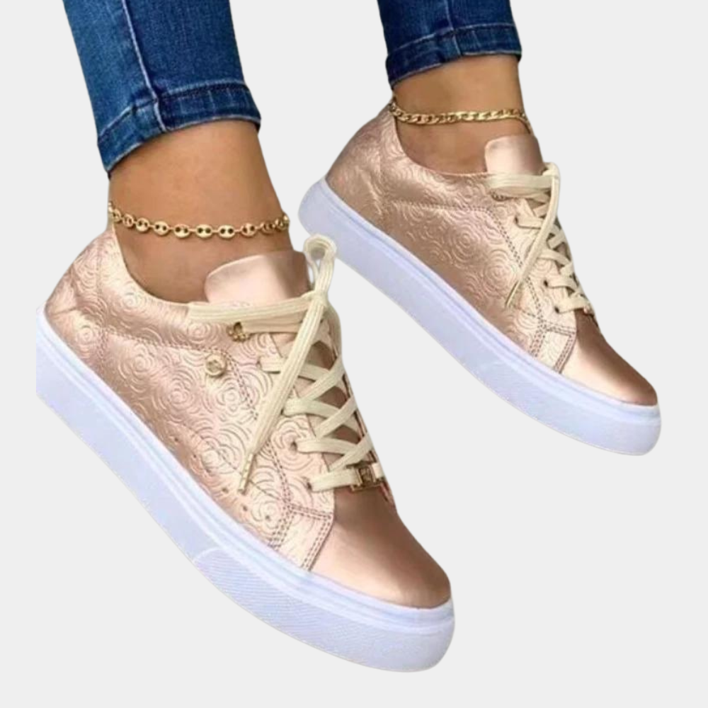Women's Fashion Sneakers with Lace Up Closure