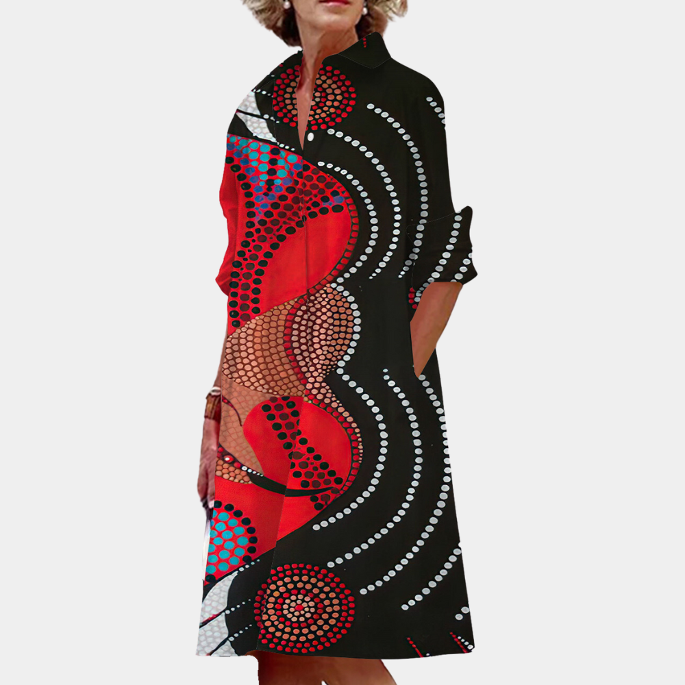 Casual Floral Print Mid Length Dress