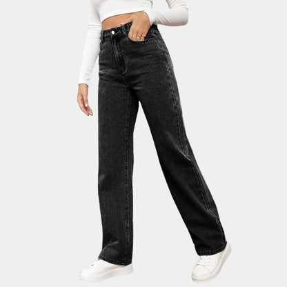 Relaxed Fit Women's Straight Jeans - Olytrend