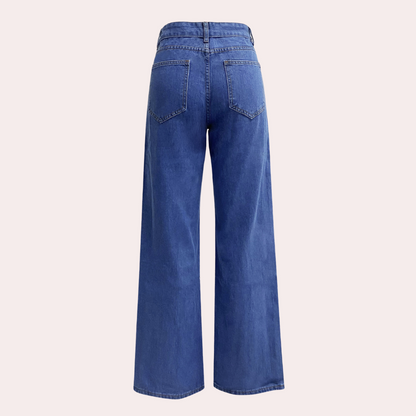 Comfortable Women's Straight Leg High Waist Jeans