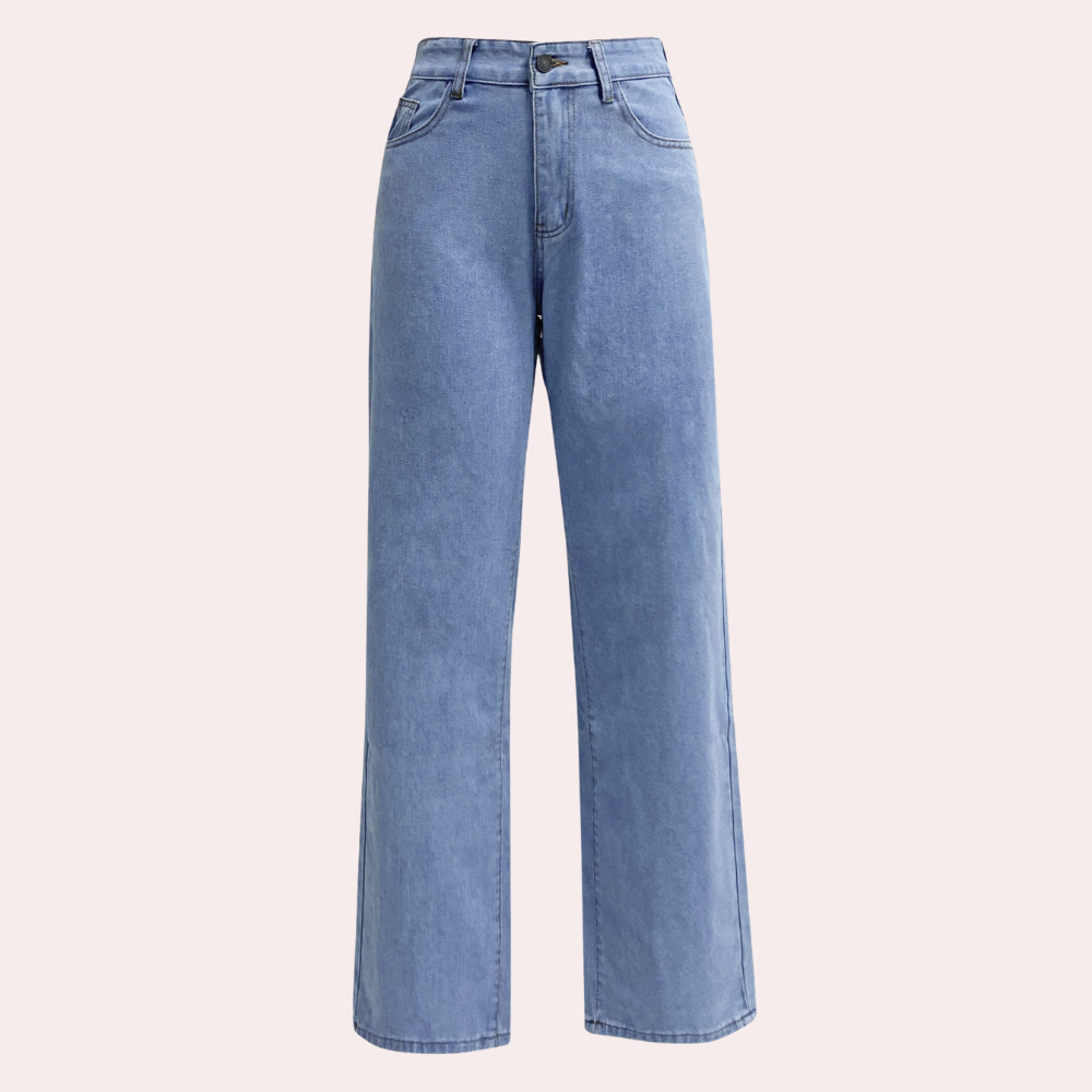 Comfortable Women's Straight Leg High Waist Jeans
