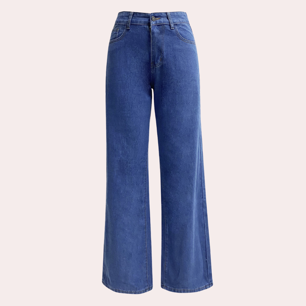 Comfortable Women's Straight Leg High Waist Jeans