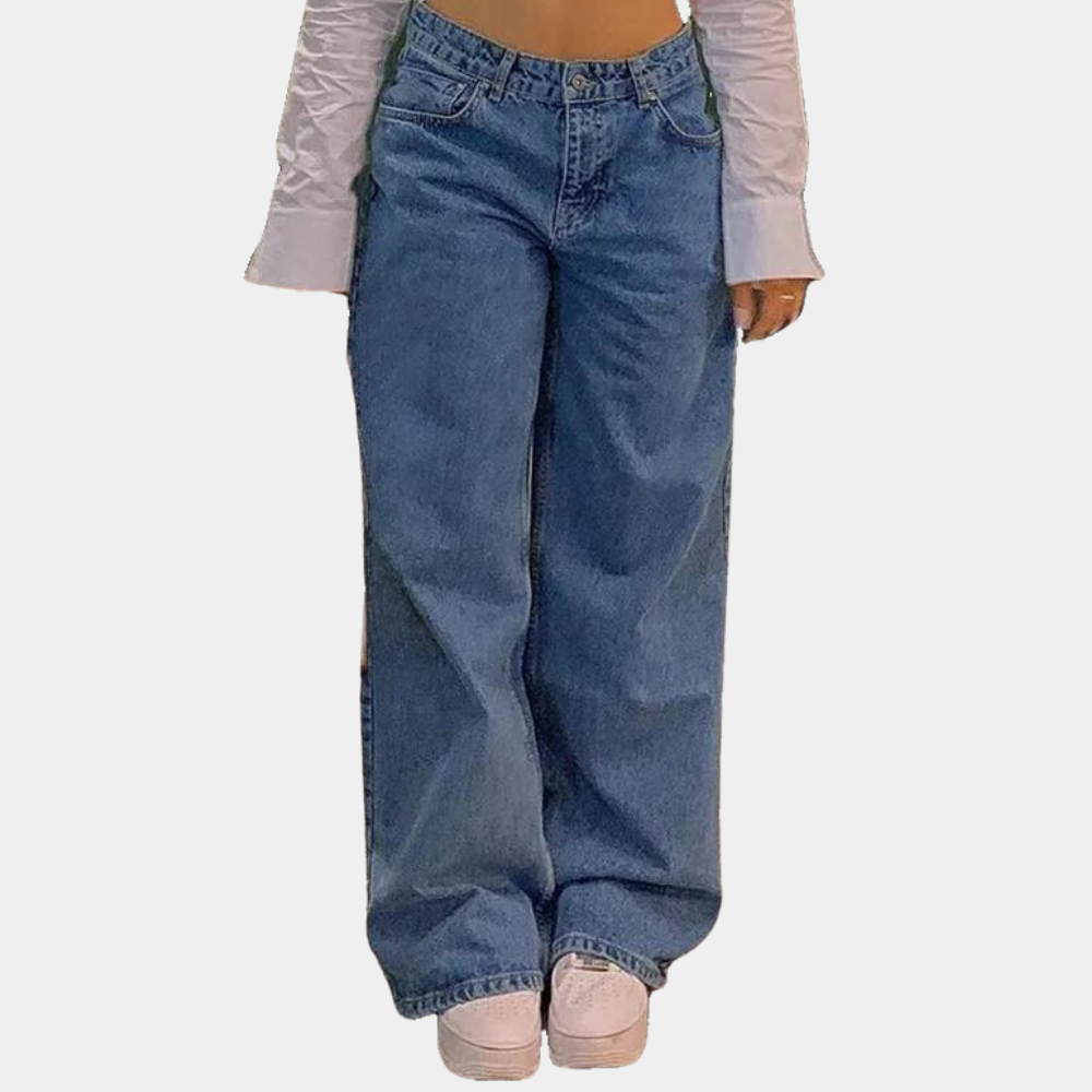 Relaxed Fit Low Rise Women's Jeans - Nocini