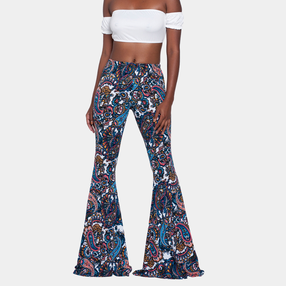 Women's High Waisted Flare Pants Boho Chic Style