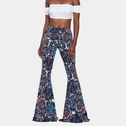 Women's High Waisted Flare Pants Boho Chic Style